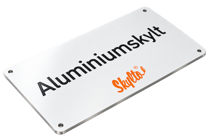 Aluminiumskyltar utformar du direkt online