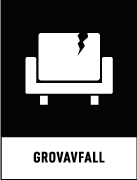 Återvinningsskylt - Källsorteringsskyltar - Returskyltar - Grovavfall